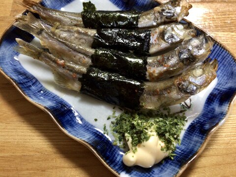 簡単★ししゃもの海苔巻き